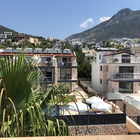 Stone House Aparts 1 1 Mit Zwei Balkone Und Poolblick Kalkan No 4 דירה