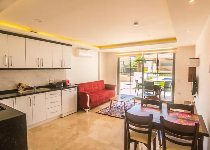 Stone House Aparts 1 1 Mit Zwei Balkone Und Poolblick Kalkan No 4 Apartment
