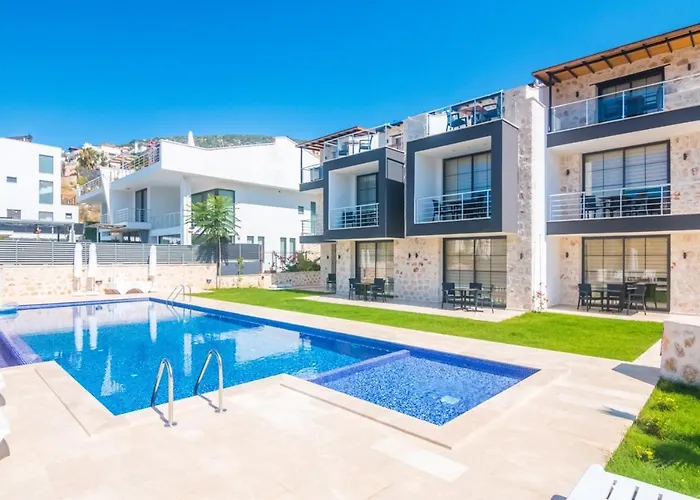 Stone House Aparts 1 1 Mit Zwei Balkone Und Poolblick Kalkan No 4 Apartment *